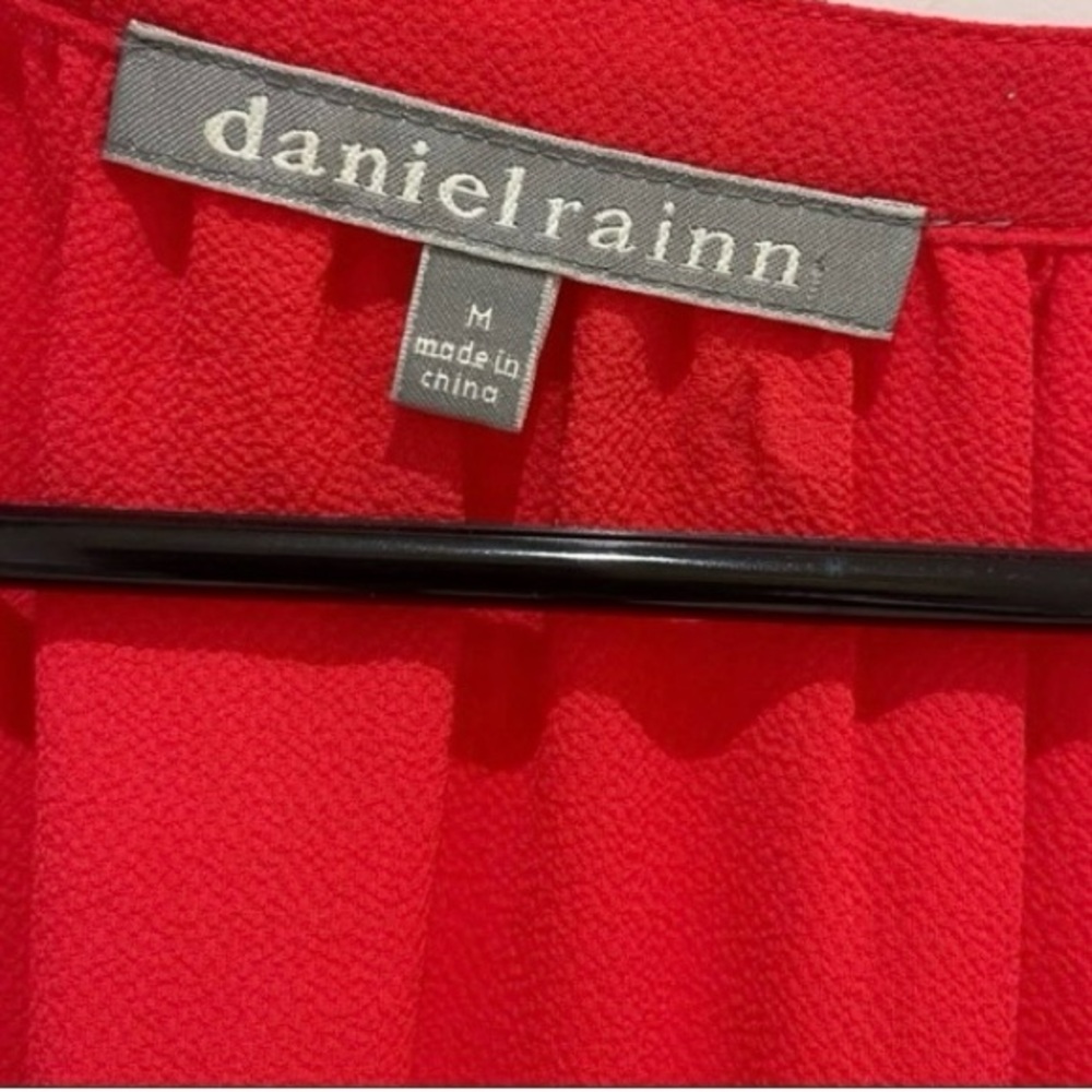 Daniel Rainn Button Down Red Blouse Medium - image 5
